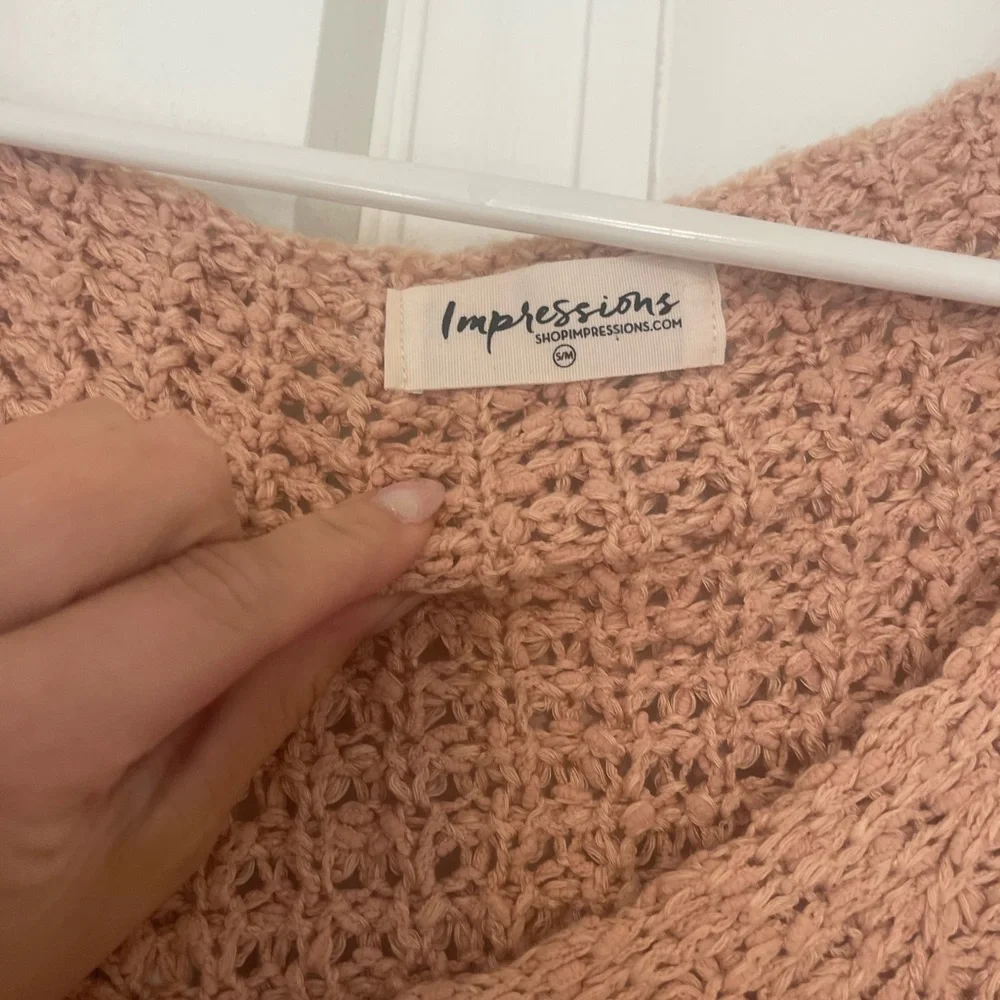 IMPRESSIONS BOUTIQUE | Light coral colored sweater - Picture 3 of 4